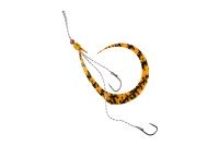 JACKALL BinBin Switch Candy Spare Rubber Hook Set Long #Shima Shima Orange Gold Lame
