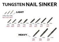 REINS Tungsten Nail Sinker Ver.II 3/64oz (1.3g) 6pcs