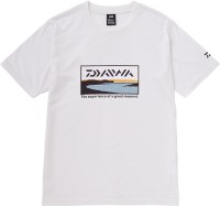 DAIWA DE-6523 Graphic T-Shirt Surf (White) W.L