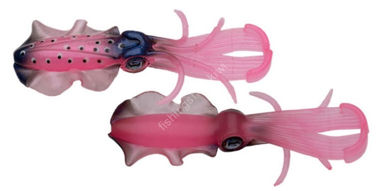 ECOGEAR Power Squid 3.5" #518 CP Clear Pink Aori Squid (Night Light)