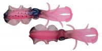 ECOGEAR Power Squid 3.5" #518 CP Clear Pink Aori Squid (Night Light)