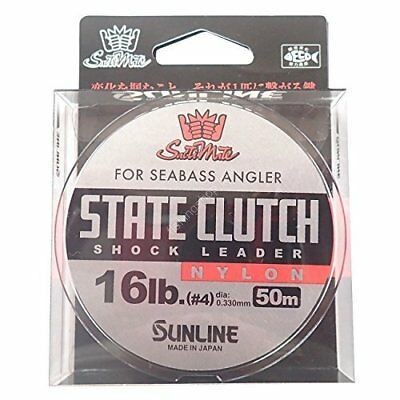 SUNLINE Saltymate State Clutch Shock Leader [Clear] 50m #4 (16lb)