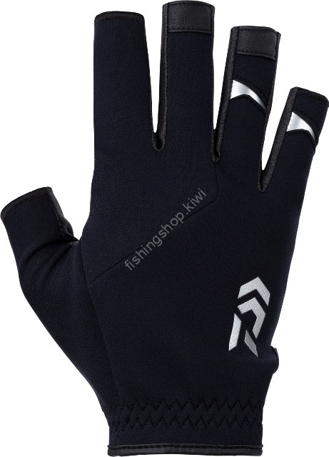 DAIWA DG-6323W Cold Protection Light Grip Gloves 5 Pieces Cut (Black) L