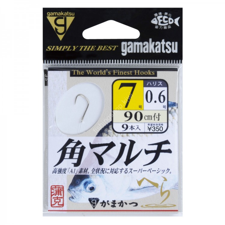 GAMAKATSU A1 Kaku Multi w/Thread 90cm [White] #7 Line 0.6 (9pcs)