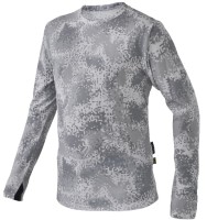 GAMAKATSU GM3704 No Fly Zone Long Sleeve Cool T-Shirt (Gray Camouflage) LL