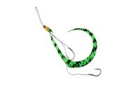 JACKALL BinBin Switch Candy Spare Rubber Hook Set Long #Shima Shima Keiko Green