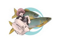 J-LIKE PRODUCT Fish Art Sticker Mini #Ayu