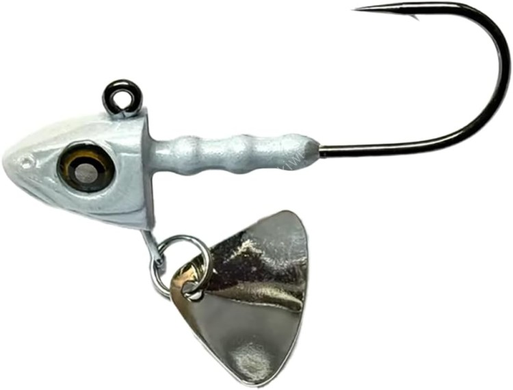 NISHINE Wakasagi Head Finesse 2.7g (1/10oz) Hook No.1 #01 Pearl White