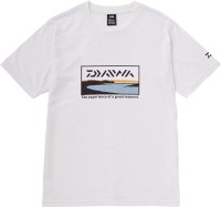 DAIWA DE-6523 Graphic T-Shirt Surf (White) M