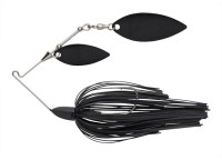 KEITECH Baby TEE-Bone Spinnerbait Double Willow (DW) 3/8oz #001 Black