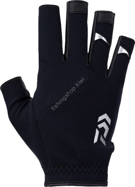 DAIWA DG-6323W Cold Protection Light Grip Gloves 5 Pieces Cut (Black) XL