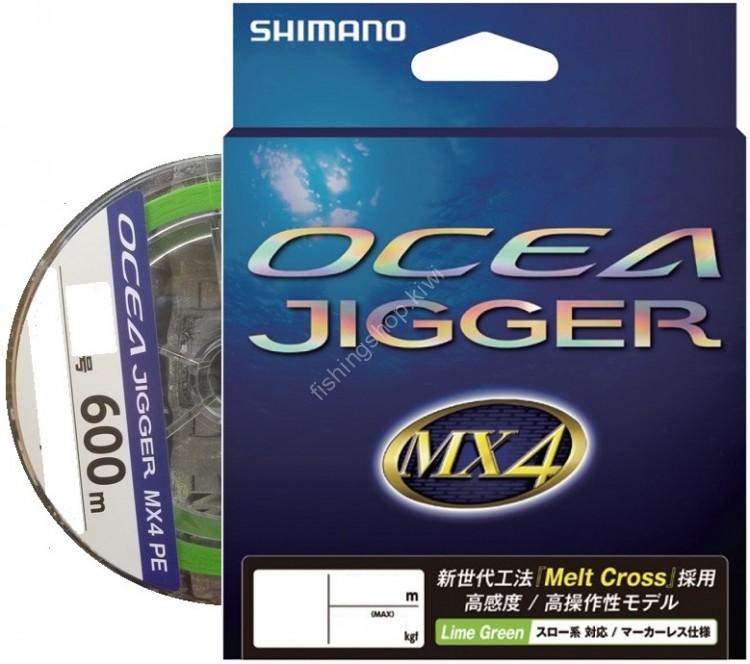 SHIMANO PL-O94P Ocea Jigger MX4 PE [Lime Green] 600m #1.2 (20lb)