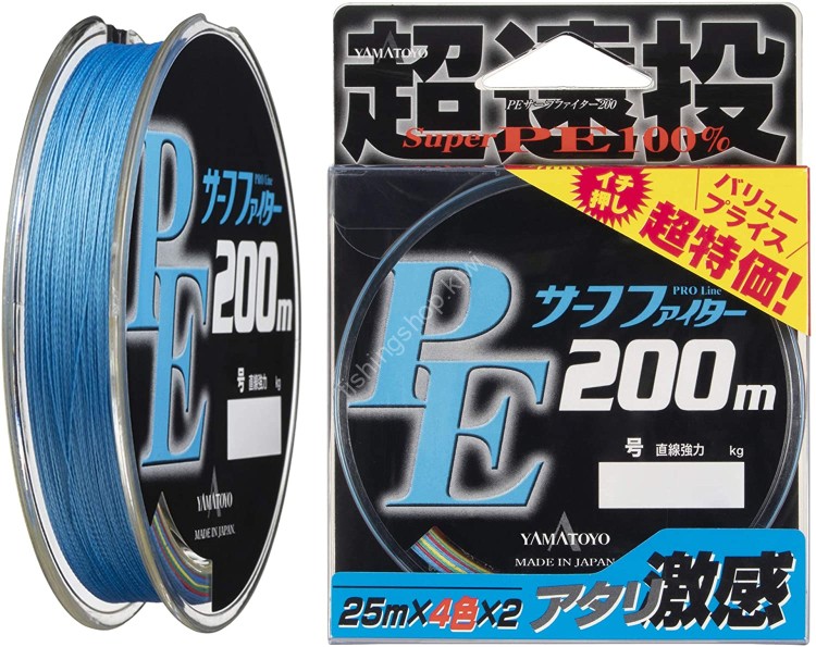 YAMATOYO PE Surf Fighter [25m x 4colors] 200m #0.6 (4lb)