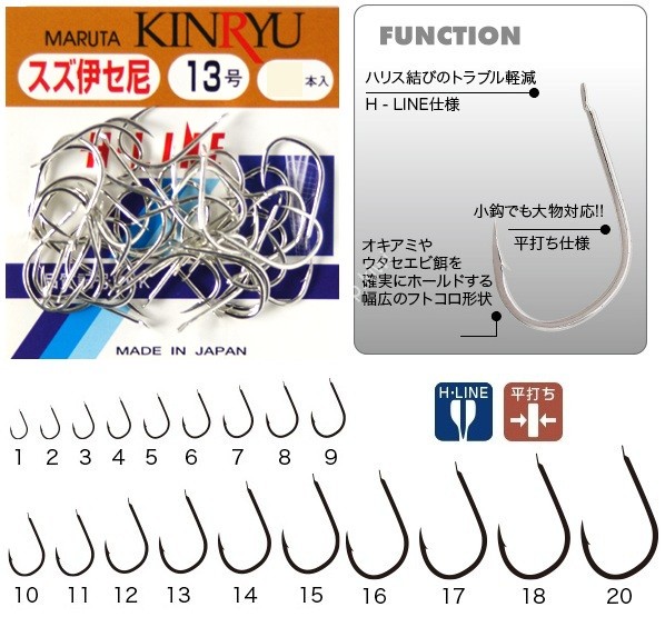 KINRYU H21158 H-Line Iseama L-pack #12 Tin (41pcs) Hooks, Sinkers, Other  buy at