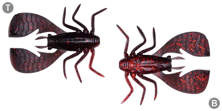 MEGABASS Fuwabug 2.5'' #Black Back Clear Red (5pcs)