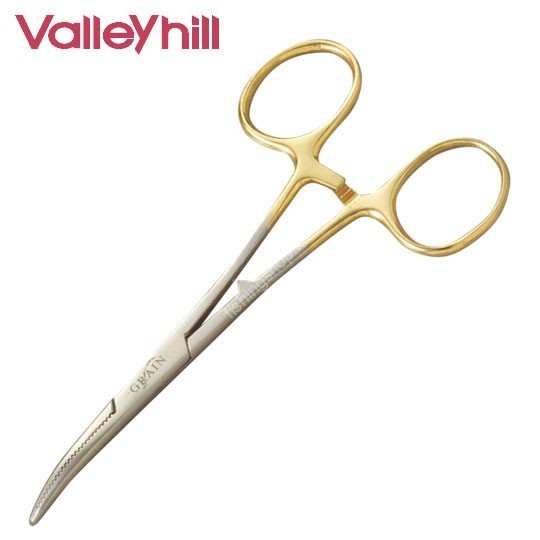 VALLEY HILL Delta Fine Forceps 5inch Gold & Silver