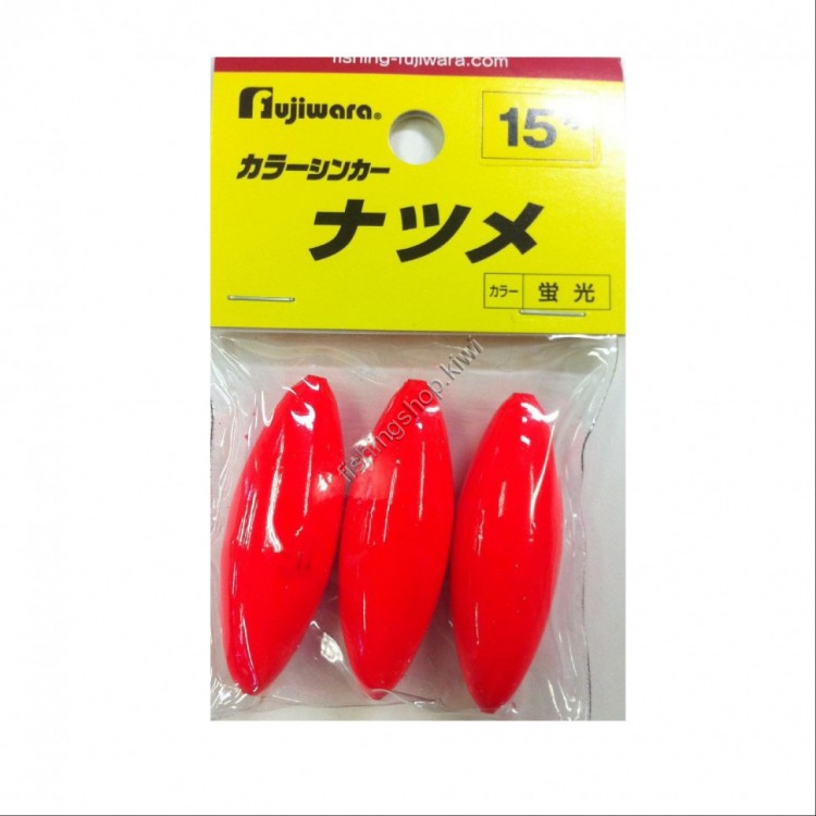 Fujiwara Colour Sinker Jujube 1 No.5 Fluorescent Red