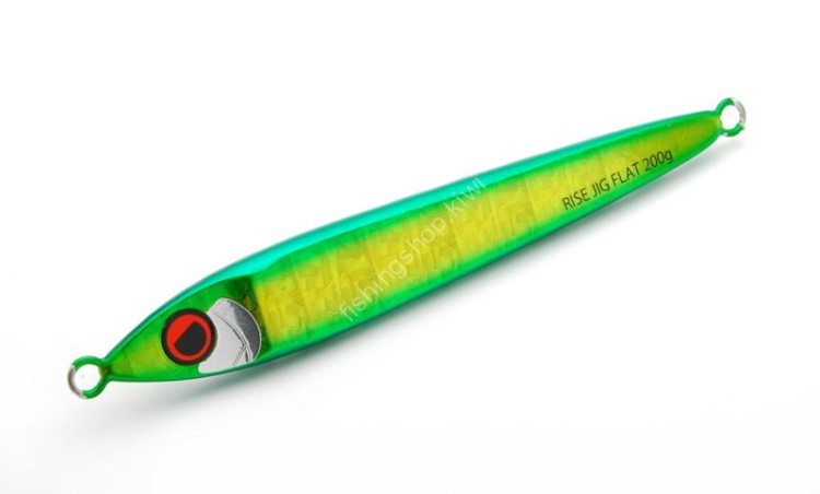 RISE JAPAN Rise Jig Flat 175g #RJ13 Green Gold Zebra Glow