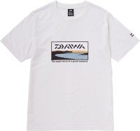 DAIWA DE-6523 Graphic T-Shirt Surf (White) L