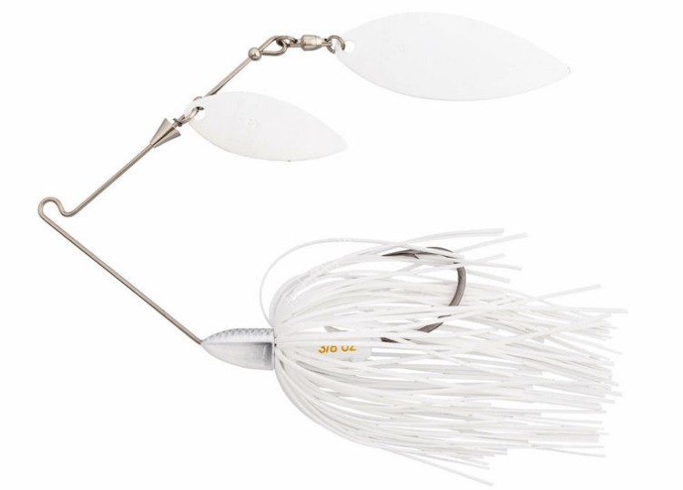 KEITECH Baby TEE-Bone Spinnerbait Double Willow (DW) 3/8oz #010 Super White