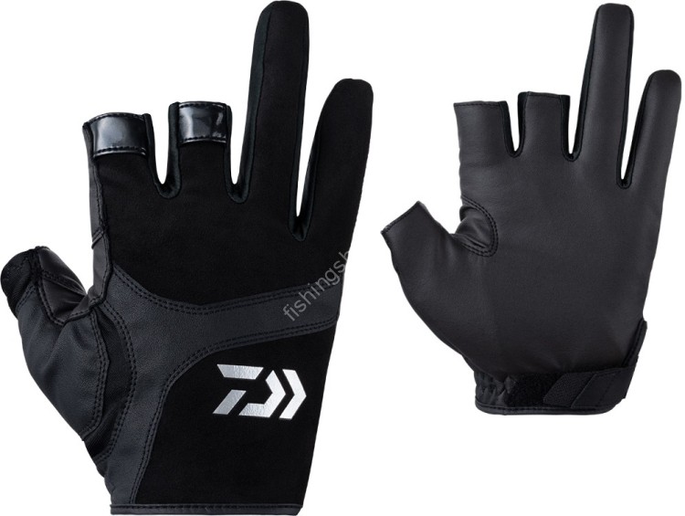 DAIWA DG-8023 Game Gloves (3fingers cut) Black XL