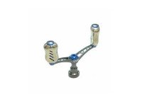 LIVRE 3838 Double Handle Wing 100 Fino Knob for Shimano S2 #Gunmetal/Blue