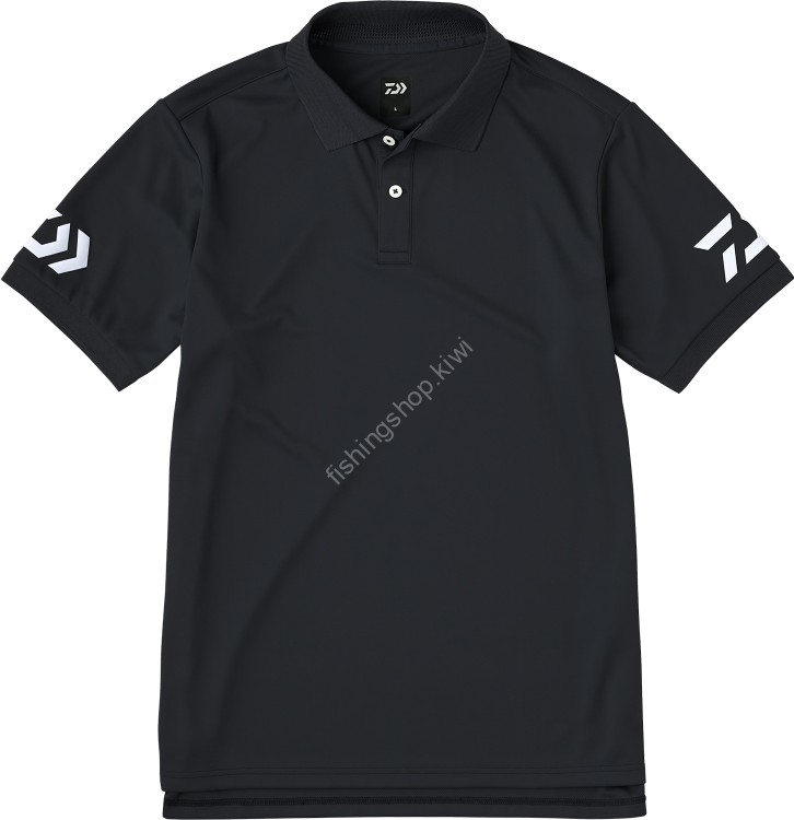 DAIWA DE-7925 Short Sleeve Polo Shirt [Black x White] 3XL