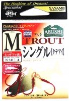 SASAME Arushi Trout Single N-311 [Red Fluorine] L (4pcs)