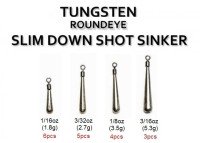 REINS Tungsten Roundeye Slim Down Shot Sinker 3/32oz (2.6g)