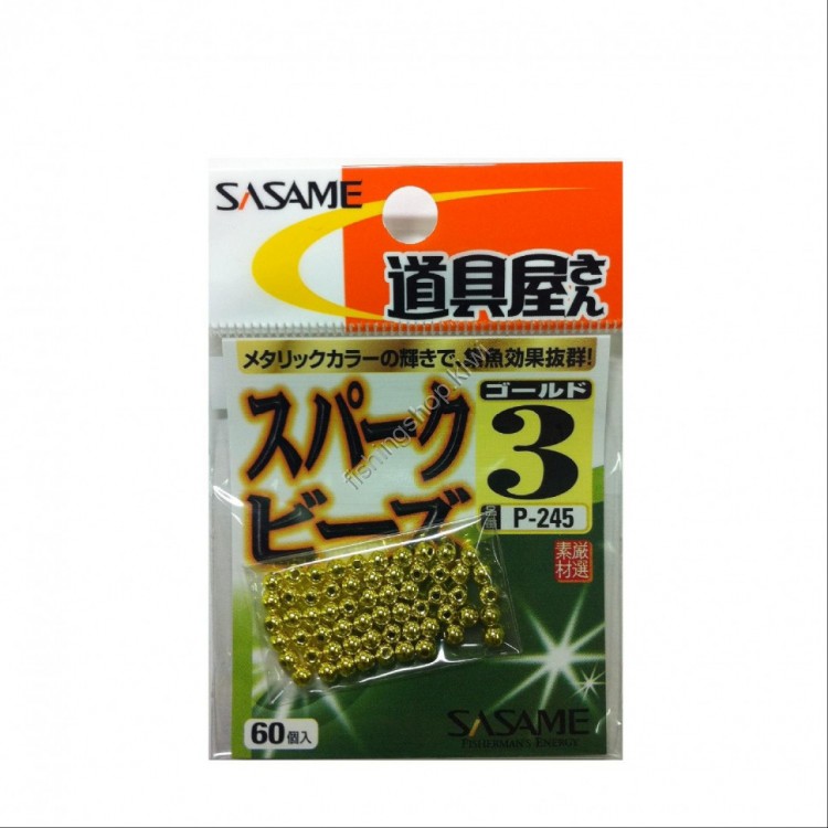 SASAME Spark Beads P-245 [Gold] 3mm (60pcs)