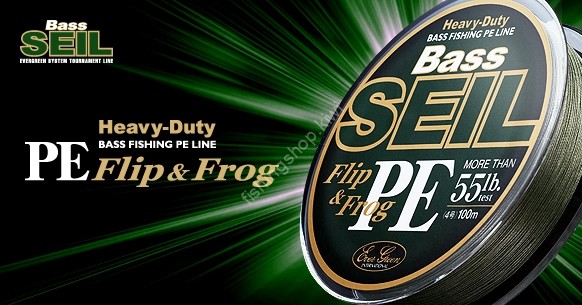 EVERGREEN Bass SEIL PE Flip & Frog [Camouflage Light Green] 100m #6 (80lb)