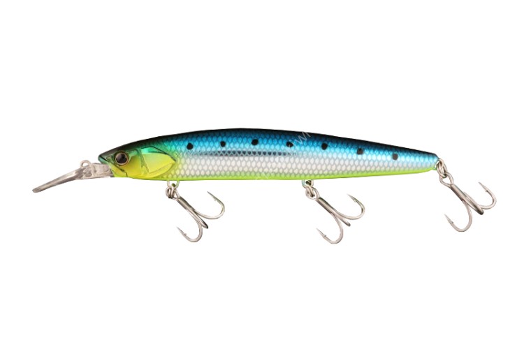 JACKALL Big Backer Wangan Minnow 128S-LB # Scales Holo Chart Belly Sardines