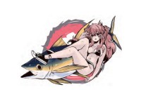 J-LIKE PRODUCT Fish Art Sticker Mini #Kihada