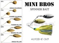 DEPS Mini Bros 3/8oz SW #12 Yellow Peacock