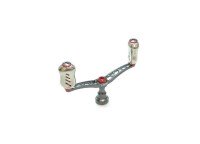 LIVRE 3837 Double Handle Wing 100 Fino Knob for Shimano S2 #Gunmetal/Red