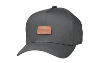 DSTYLE Leather Logo Low Cap Strap Back Charcoal Gray