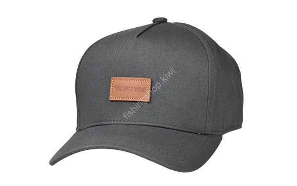 DSTYLE Leather Logo Low Cap Strap Back Charcoal Gray