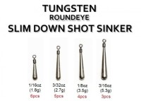 REINS Tungsten Roundeye Slim Down Shot Sinker 3/16oz (5.3g)