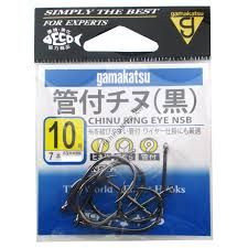 GAMAKATSU Chinu Ring Eye [NS Black] #10 (6pcs)