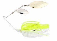 KEITECH Baby TEE-Bone Spinnerbait Double Willow (DW) 3/8oz #509 White Shart