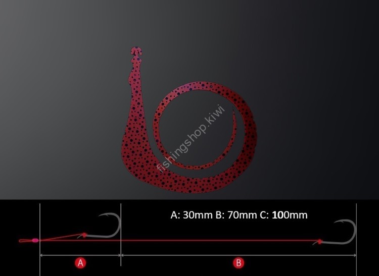 MATSUOKA SPECIAL Mega Mugen 185mm with Hooks #Dot Red