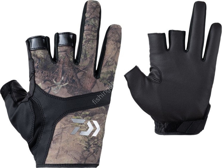 DAIWA DG-8023 Game Gloves (3fingers cut) Real Lake M
