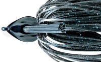 DEPS Flat Back Jig 1/4oz Silicone Skirt #28 Black/Blue Flake