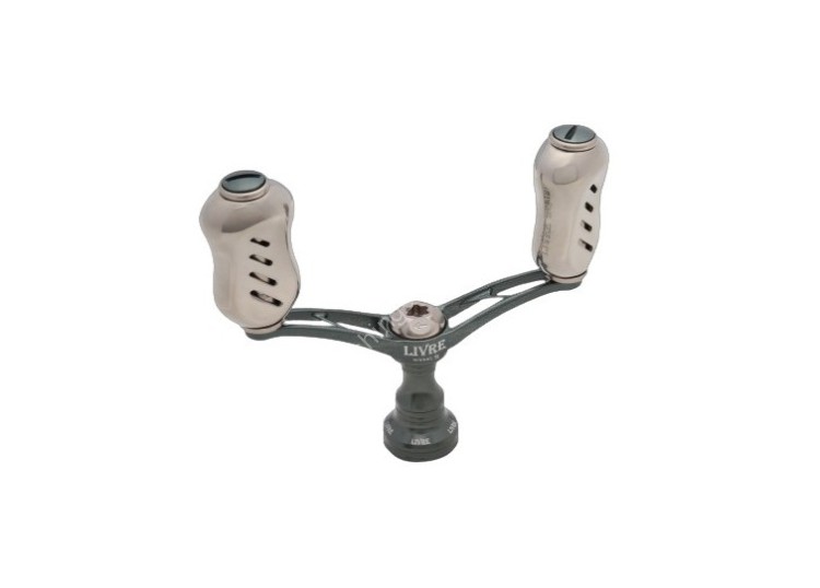 LIVRE 4832 Double Handle Wing 92 Fino Knob for Shimano S2 #Gunmetal/Titanium