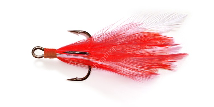 MEGABASS Slowl Feather Hook [Red/White] #2/0