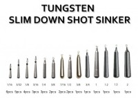 REINS Tungsten Slim Down Shot Sinker 1/4oz (7.0g)