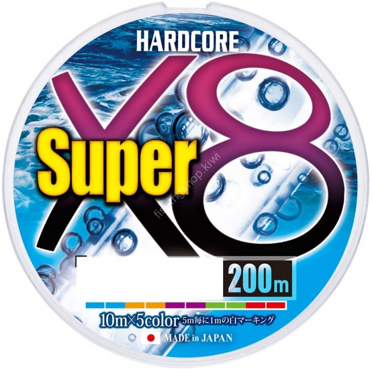 DUEL Hardcore Super x8 (10m x 5color) 200m #2.0 (35lb)