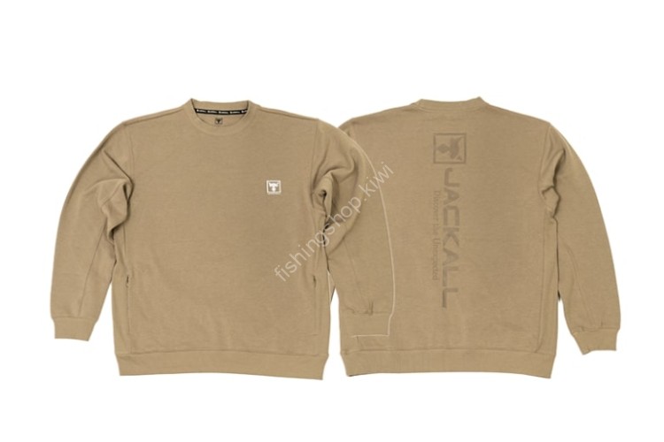 JACKALL Side Ribbed Crew Neck Sweat (Sand Khaki) S