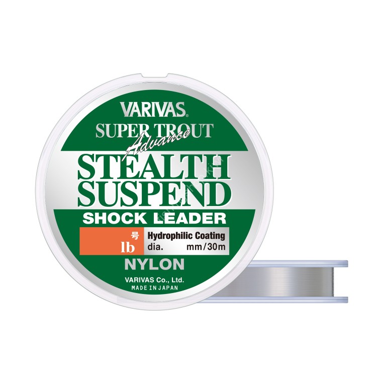 VARIVAS Super Trout Advance Stealth Suspend Shock Leader Nylon 30m [Misty Gray] #3 (12lb)