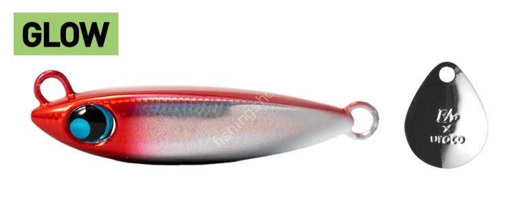 FISH ARROW Coro Jig Blade 40g #008 Red Head End Glow